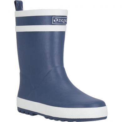 Zigzag Rubber Boots Hurricane Kids denim blue Children